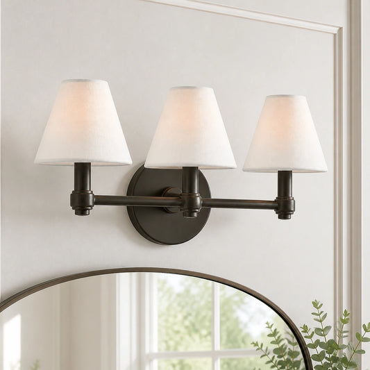 Miro Modern Triple Metal Aged Brass Sconce