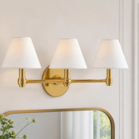 Miro Modern Triple Metal Aged Brass Sconce