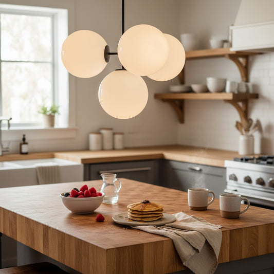 Modern 4 Lights Glass Chandelier