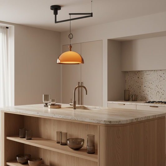 Modern Bauhaus Sunset Brown Glass Pendant Light