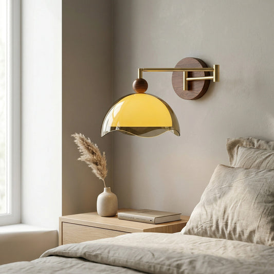 Modern Bauhaus Sunset Orange Glass Wall Light