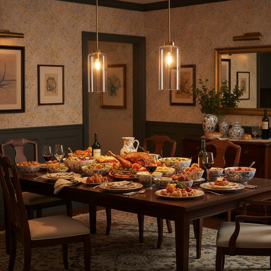 Modern Brass Clear Glass Pendant Light