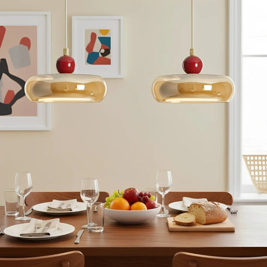 Modern Cherry-Inspired Glass Pendant Light