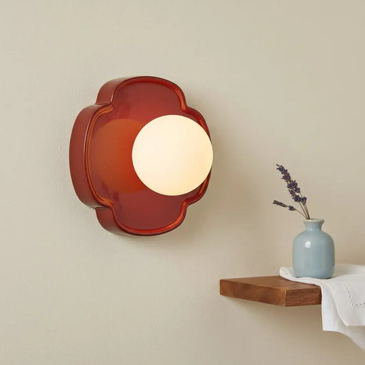 Modern Colorful Flower Ceramic Wall Light
