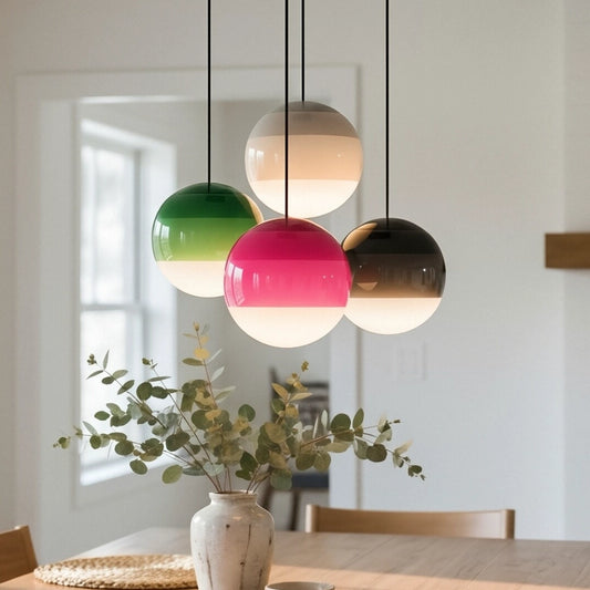 Modern Colorful Globe Glass Pendant Light