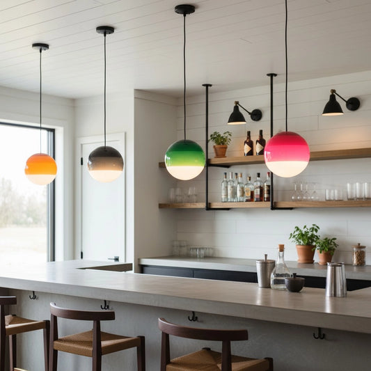 Modern Colorful Globe Glass Pendant Light
