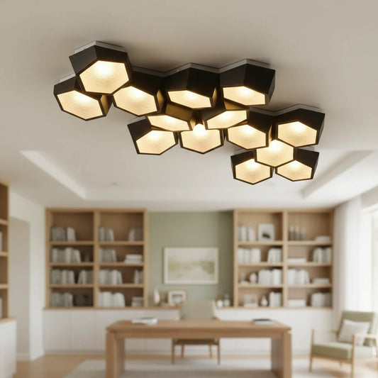 Modern Geometry Alloy LED Ceiling Light