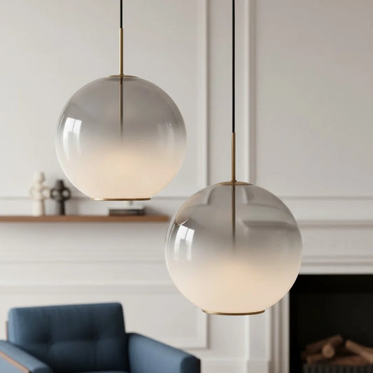 Modern Gradient Glass Globe Pendant Light