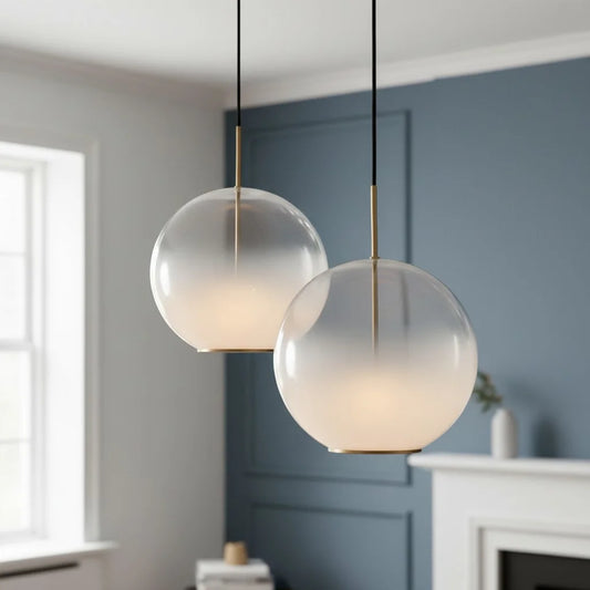Modern Gradient Glass Globe Pendant Light