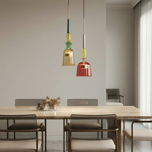 Modern Macaron Multi-Shape Glass Pendant Light