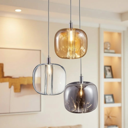 Modern Minimalist Multi-Head Glass Pendant Light