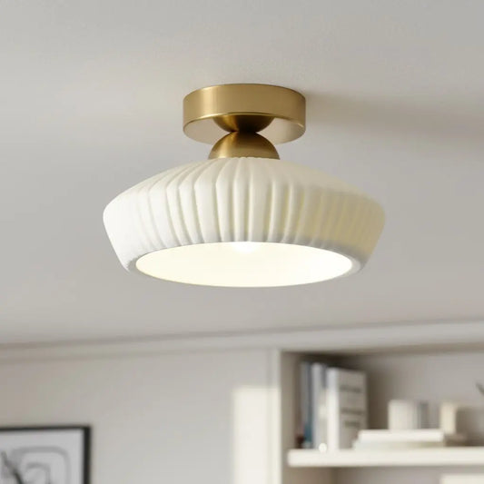 Modern Minimalist Textured Ceramic Ceiling Light