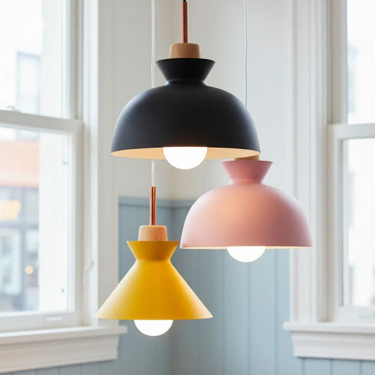Modern Nordic Macaron Metal Pendant Light