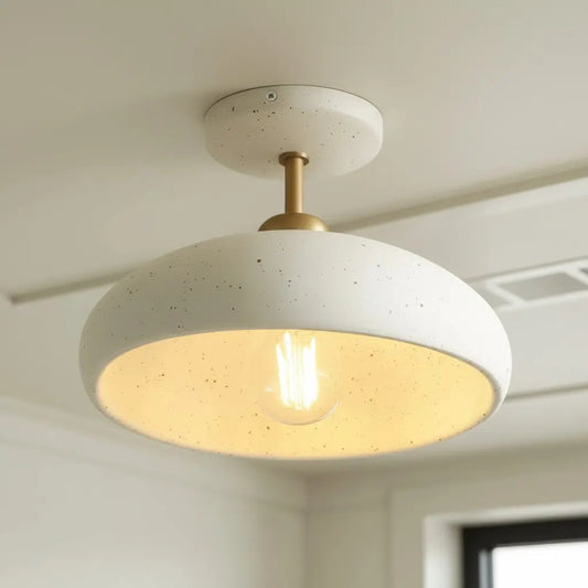 Modern Speckled Bowl Ceramic Ceiling Light