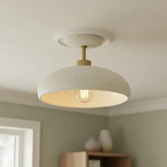 Modern Speckled Bowl Ceramic Ceiling Light