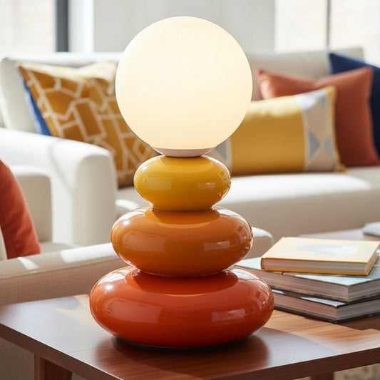 Modern Tiffany Stained Ceramic Table Lamp