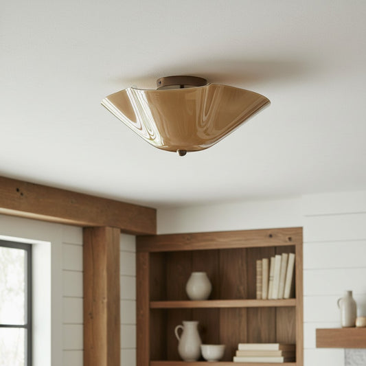 Modern Wave Glass Ceiling Light