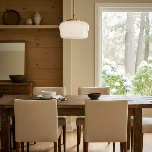 Modern Antique Brass Opal White Glass Pendant Light for Kitchen Island