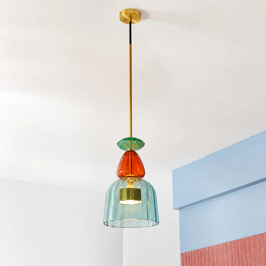 Modern Macaron Multi-Shape Glass Pendant Light