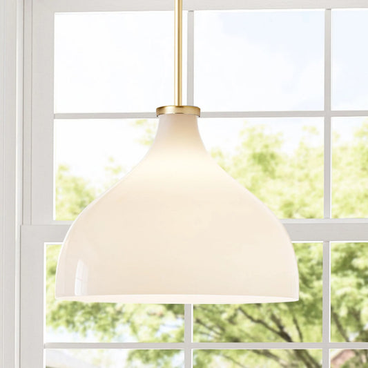 Modern Milk Glass Pendant Light