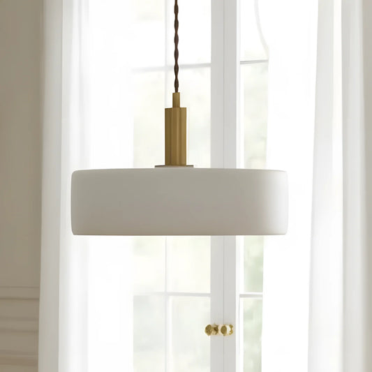 Modern Minimalist White Porcelain Adjustment Pendant Light