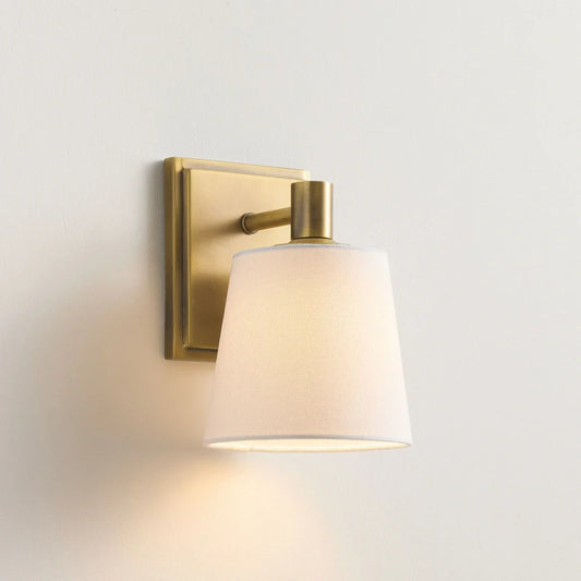 Mormo Modern Linen Shade LED Rechargeable Touch Sconce
