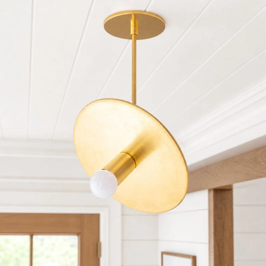 Morrigan Modern Adjustable Brass Pendant Light