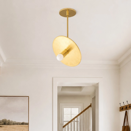 Morrigan Modern Adjustable Brass Pendant Light