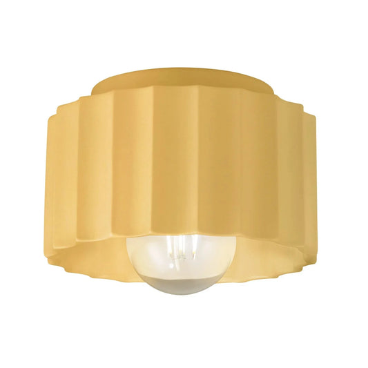Idris Modern Ceramic Fluted Flush Mount Ceiling Light