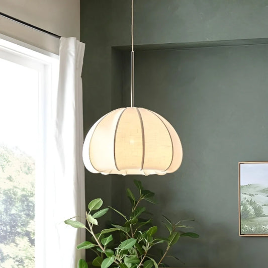 Nancy Modern Fabric Linen Urchin Pendant Light
