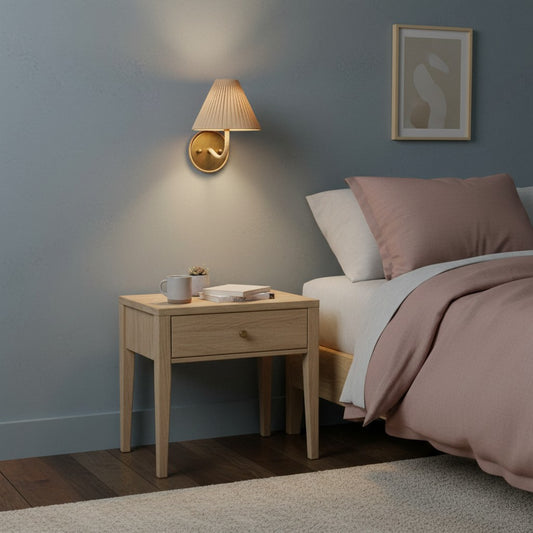 Natural Woven Rattan Cone Wall Sconce