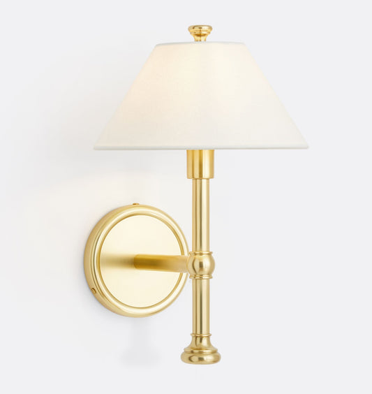 Nerida Industrial Linen Shade Wall Sconce