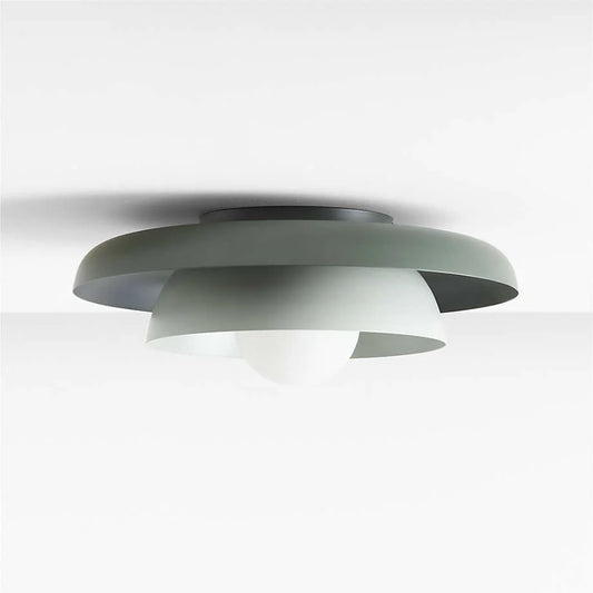 Neso Modern Minimalist Metal Saucer Flush Mount Ceiling Light