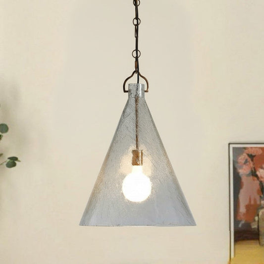 Nimbus Modern Oversized Seeded Glass Pendant Light