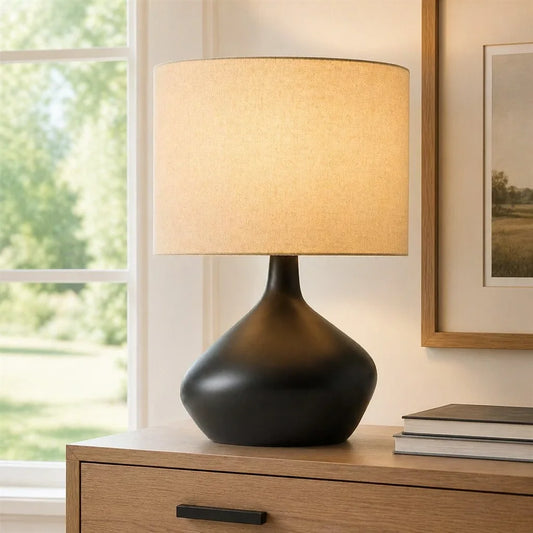 Noelle Ceramic Fabric Shade Table Lamp