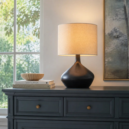 Noelle Ceramic Fabric Shade Table Lamp