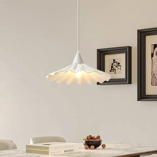 Nola Modern Ceramic Ruffles Pendant Light