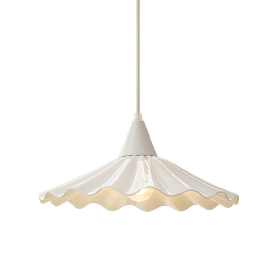 Nola Modern Ceramic Ruffles Pendant Light