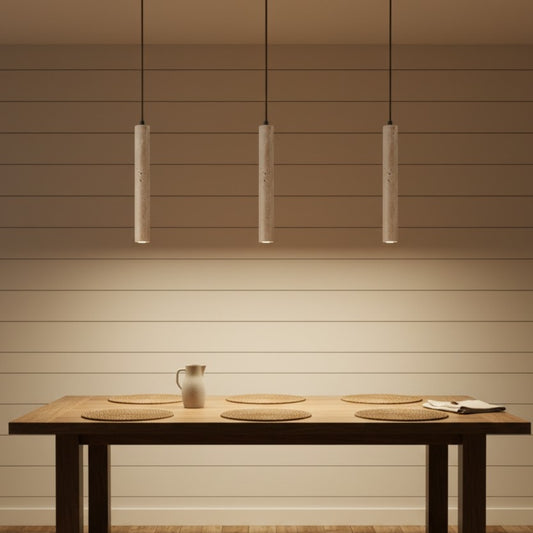 Nordic Mini Cylindr Tube Travertine Pendant Light for Kitchen Island