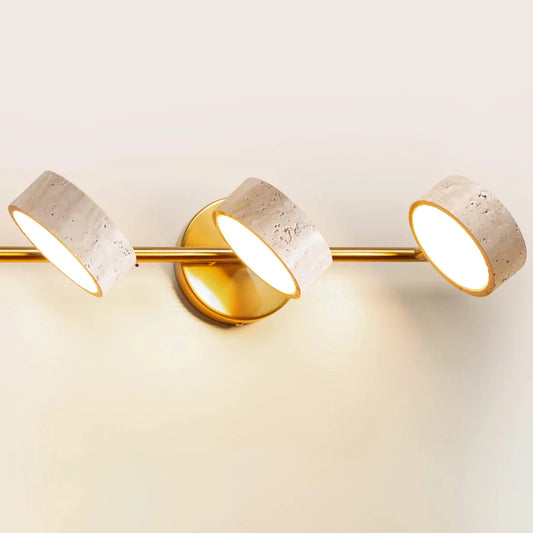 Notus Wabi-Sabi LED Natural Travertine Vanity Light