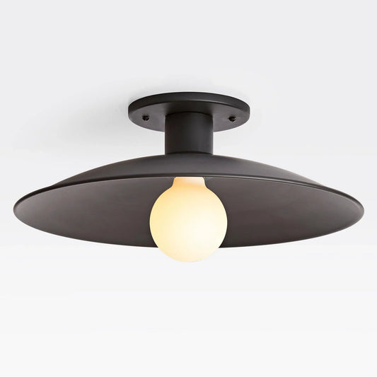 Nyra Minimalist Scandinavian Metal Flush Mount Ceiling Light