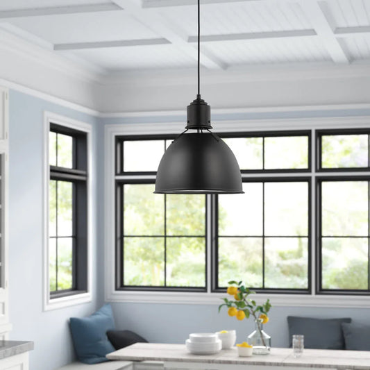 Odalys Industrial 1-light Single Dome Adjustable Pendant Light