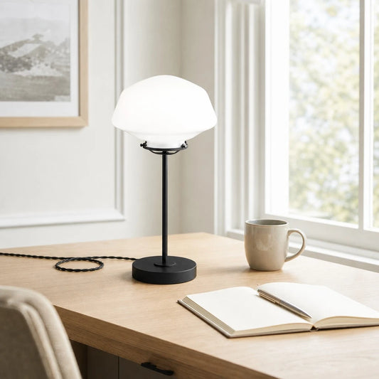 Orielle Modern Minimalist Mushroom Glass Table Light