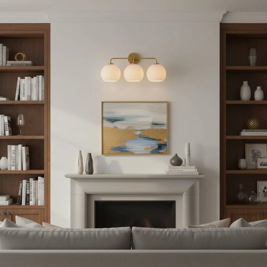 Orson Modern Glass Metal Ball Wall Sconce