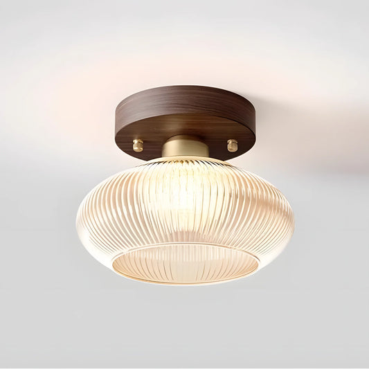 Otis Minimalist Low Dome Glass Ceiling Light