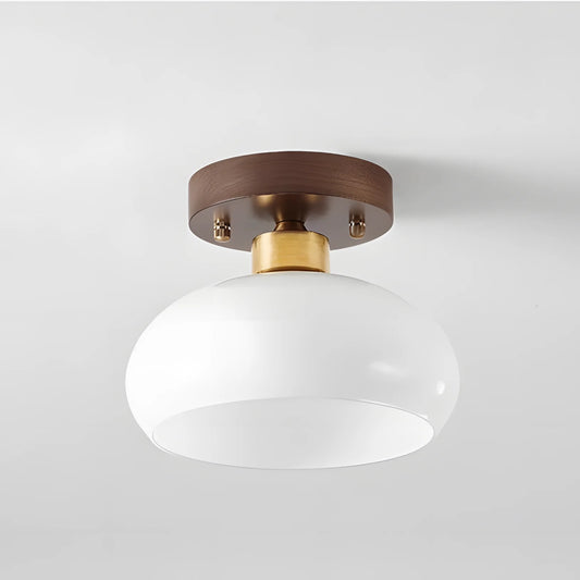 Otis Minimalist Low Dome Glass Ceiling Light