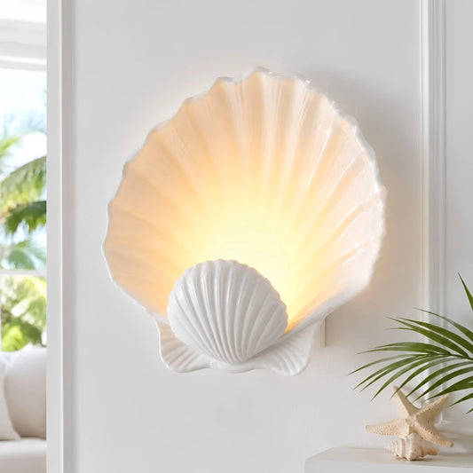 Ottavia Modern Ceramic Shell Wall Light