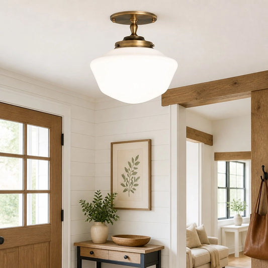 Pernel Modern Schoolhouse Semi-Flush Ceiling Lamp