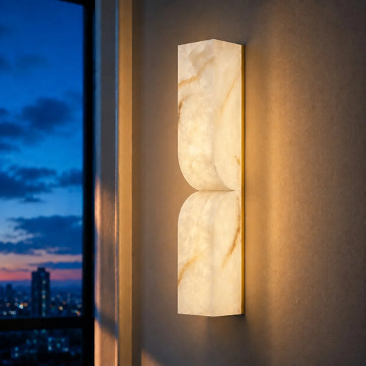Perysse Modern Sculptural Alabaster Wall Lamp