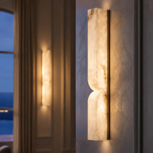 Perysse Modern Sculptural Alabaster Wall Lamp